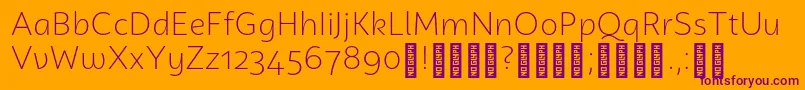 CampuniDemo Light Font – Purple Fonts on Orange Background