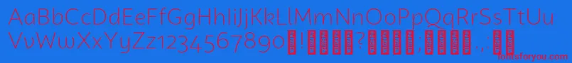 CampuniDemo Light Font – Red Fonts on Blue Background