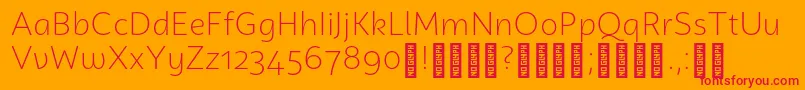 CampuniDemo Light Font – Red Fonts on Orange Background