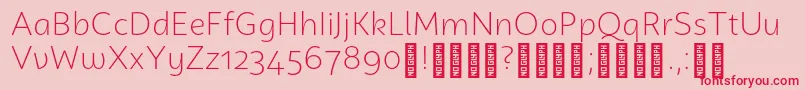 CampuniDemo Light Font – Red Fonts on Pink Background