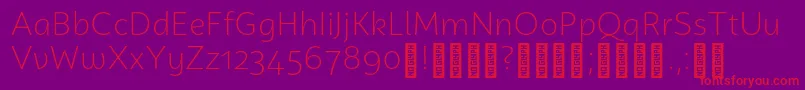 CampuniDemo Light Font – Red Fonts on Purple Background