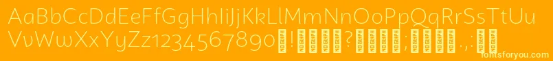 CampuniDemo Light Font – Yellow Fonts on Orange Background