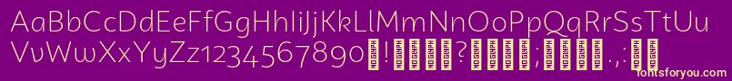 CampuniDemo Light Font – Yellow Fonts on Purple Background