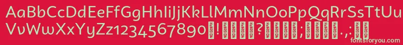CampuniDemo Regular Font – Green Fonts on Red Background