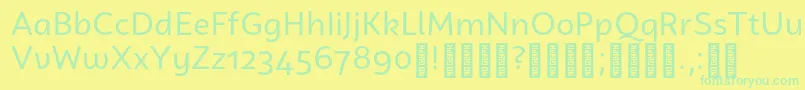 CampuniDemo Regular Font – Green Fonts on Yellow Background