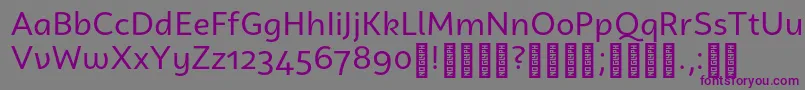 Weitere Informationen zur CampuniDemo Regular-Schriftart CampuniDemo Regular-Schriftart – Violette Schriften auf grauem Hintergrund