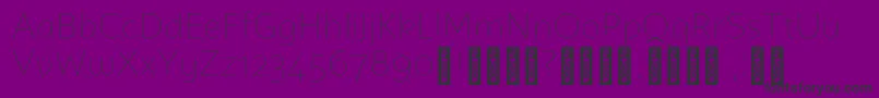 CampuniDemo Thin-Schriftart – Schwarze Schriften auf violettem Hintergrund