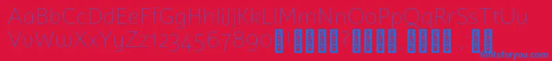 CampuniDemo Thin Font – Blue Fonts on Red Background