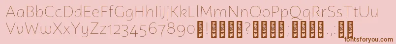 CampuniDemo Thin Font – Brown Fonts on Pink Background