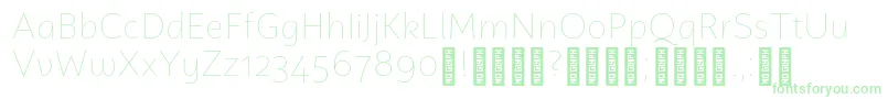 CampuniDemo Thin Font – Green Fonts on White Background