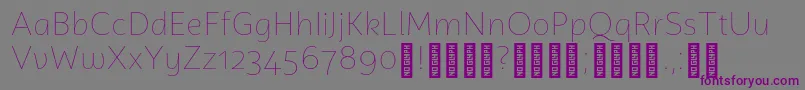 Шрифт CampuniDemo Thin – фиолетовые шрифты на сером фоне