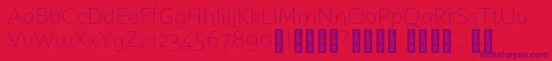 CampuniDemo Thin Font – Purple Fonts on Red Background
