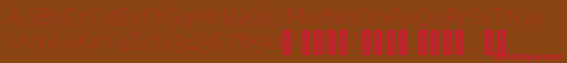 CampuniDemo Thin Font – Red Fonts on Brown Background