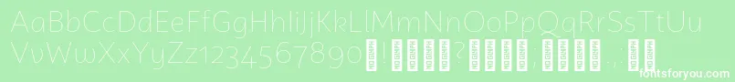 CampuniDemo Thin Font – White Fonts on Green Background