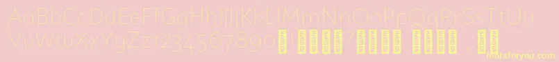 CampuniDemo Thin Font – Yellow Fonts on Pink Background