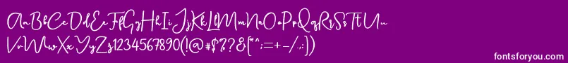 Canadia DF-fontti – valkoiset fontit violetilla taustalla