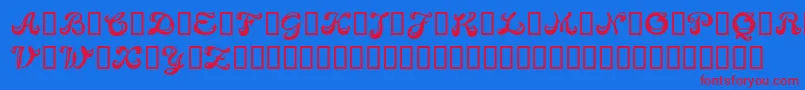 CANDB    Font – Red Fonts on Blue Background