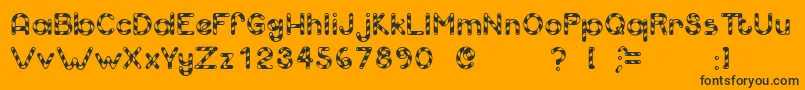 Candcu   Font – Black Fonts on Orange Background