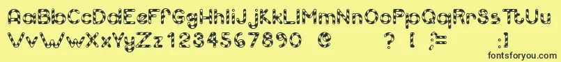 Candcu   Font – Black Fonts on Yellow Background