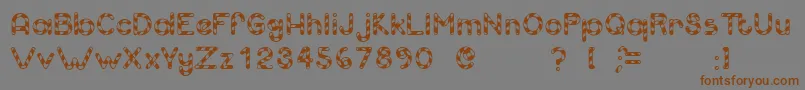 Candcu   Font – Brown Fonts on Gray Background