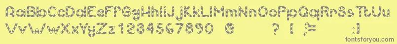 Candcu   Font – Gray Fonts on Yellow Background