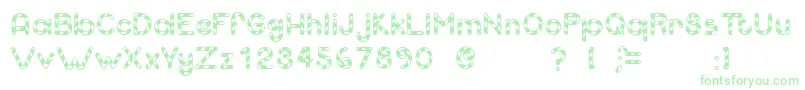 Candcu   Font – Green Fonts on White Background