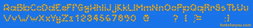 Candcu   Font – Orange Fonts on Blue Background