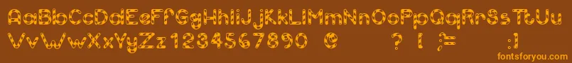 Candcu   Font – Orange Fonts on Brown Background