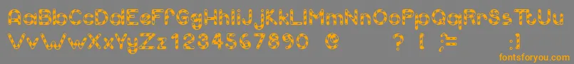 Candcu   Font – Orange Fonts on Gray Background