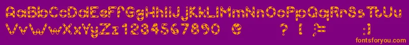 Candcu   Font – Orange Fonts on Purple Background