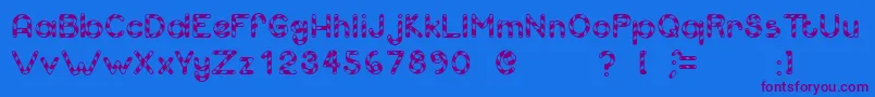 Candcu   Font – Purple Fonts on Blue Background
