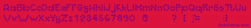 Candcu   Font – Purple Fonts on Red Background