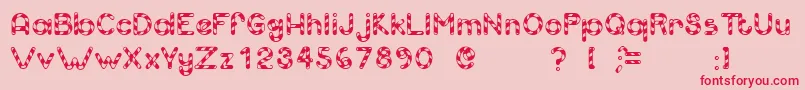 Candcu   Font – Red Fonts on Pink Background
