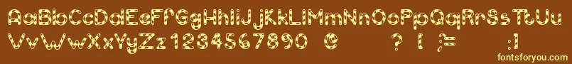 Candcu   Font – Yellow Fonts on Brown Background