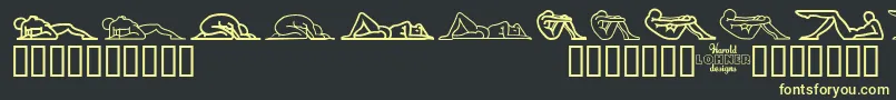 Candd    Font – Yellow Fonts on Black Background