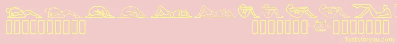 Candd    Font – Yellow Fonts on Pink Background