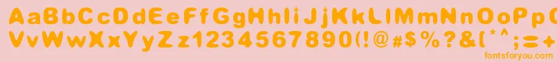 Candelita Font – Orange Fonts on Pink Background