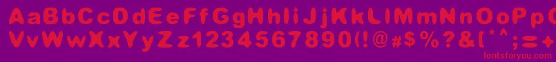 Candelita Font – Red Fonts on Purple Background