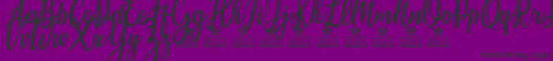 Candice Personal Use-Schriftart – Schwarze Schriften auf violettem Hintergrund