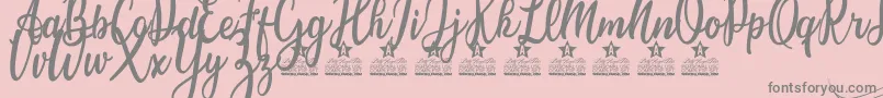 Candice Personal Use Font – Gray Fonts on Pink Background
