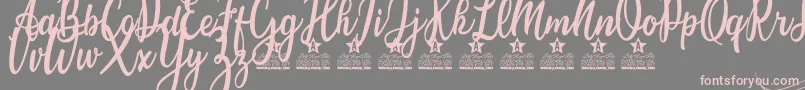 Candice Personal Use Font – Pink Fonts on Gray Background