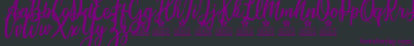 Candice Personal Use Font – Purple Fonts on Black Background