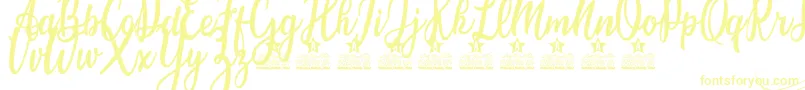 Candice Personal Use Font – Yellow Fonts on White Background