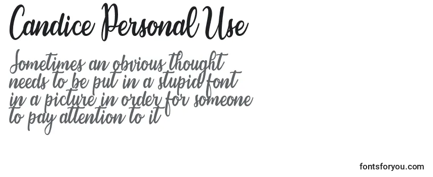 Review of the Candice Personal Use Font