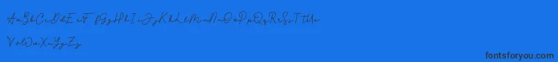 Candid Style-Schriftart – Schwarze Schriften auf blauem Hintergrund