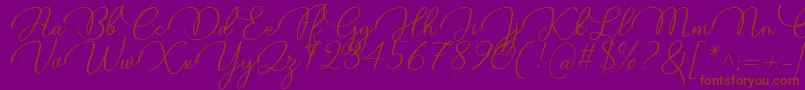 Candire Font by 7NTypes-Schriftart – Braune Schriften auf violettem Hintergrund