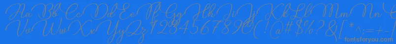Candire Font by 7NTypes Font – Gray Fonts on Blue Background