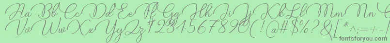 Candire Font by 7NTypes-Schriftart – Graue Schriften auf grünem Hintergrund