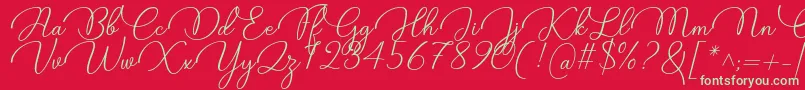 Fonte Candire Font by 7NTypes – fontes verdes em um fundo vermelho