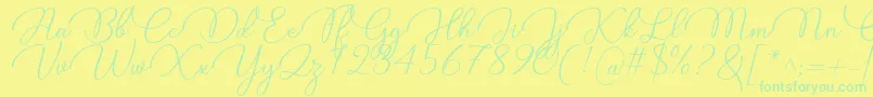 Fonte Candire Font by 7NTypes – fontes verdes em um fundo amarelo